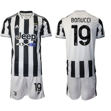 Billiga Fotbollströjor Juventus Leonardo Bonucci 19 Barn Hemma tröja 2021/22 Kortärmad 